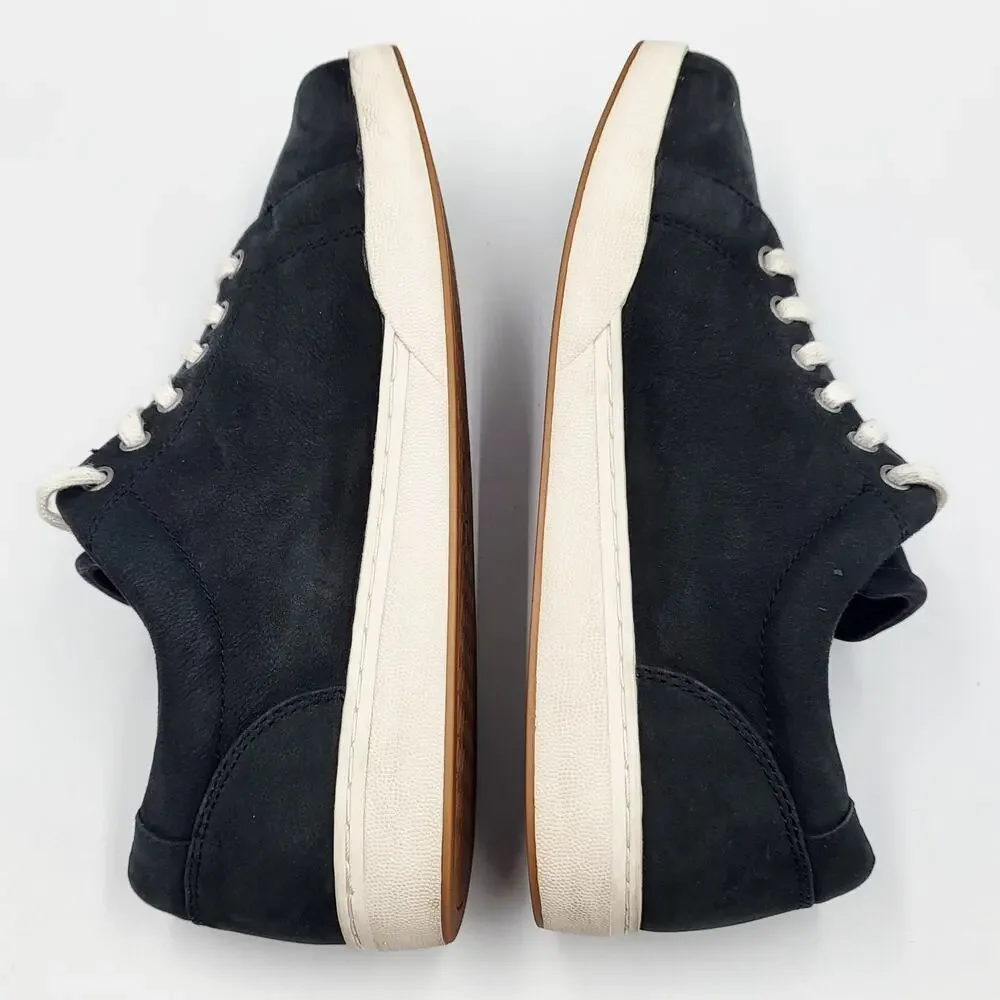 ABEO Addie Black Nubuck Leather Lace-Up Cushioned Casual Sneakers Women's 6.5